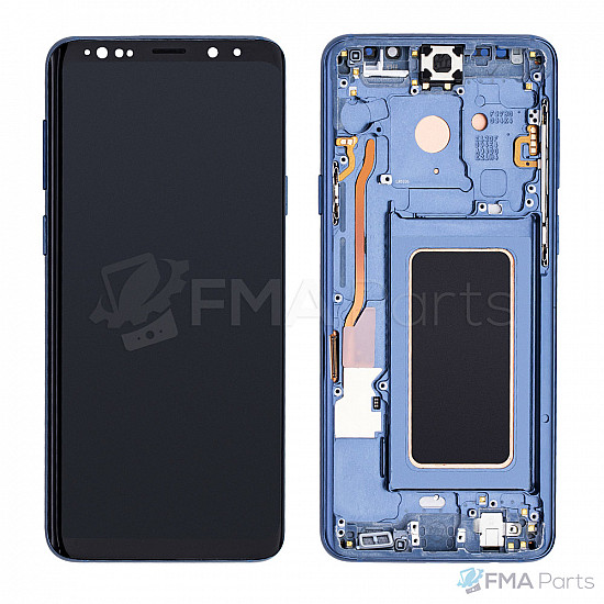 [Full OEM] Samsung Galaxy S9+ Plus OLED Touch Screen Digitizer Assembly with Frame - Coral Blue